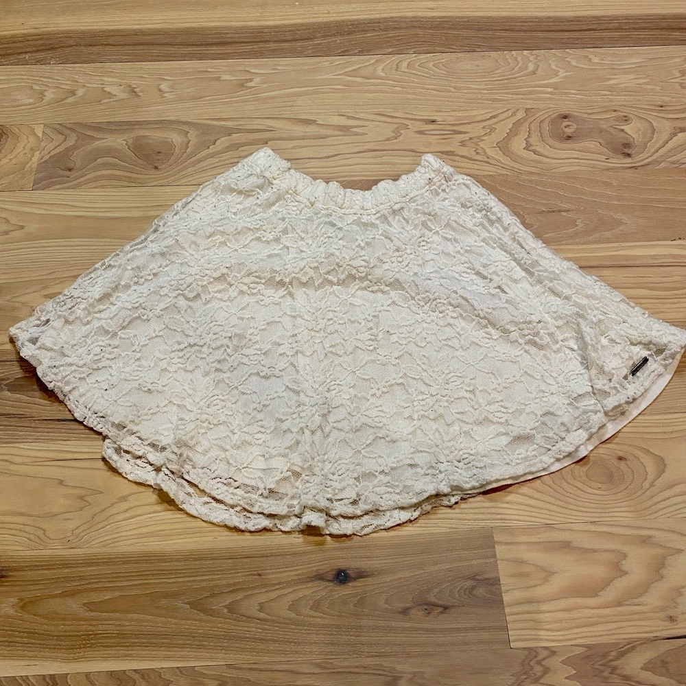 Abercrombie & Fitch White Lace Skirt Size S